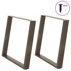 cm) vidaXL Console Table Legs U-Shaped Desk Legs Metal Bar Stand DIY 2 pcs Steel - 100 x (72-73