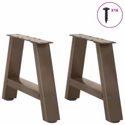 cm) vidaXL Coffee Table Legs A-Shaped Desk Legs Metal Bar Stand DIY 2 pcs Steel - 30 x (30-31 - Additional view 2