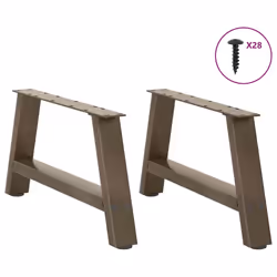 cm) vidaXL Coffee Table Legs A-Shaped Desk Legs Metal Bar Stand DIY 2 pcs Steel - natural, 70 x (30-31 - Additional view 2