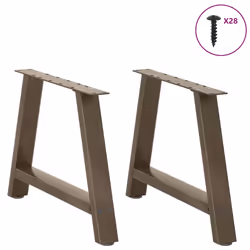 cm) vidaXL Coffee Table Legs A-Shaped Desk Legs Metal Bar Stand DIY 2 pcs Steel - 70 x (42-43 - Additional view 2