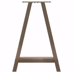 cm) vidaXL Coffee Table Legs A-Shaped Desk Legs Metal Bar Stand DIY 2 pcs Steel - natural, 50 x (72-73 - Additional view 4