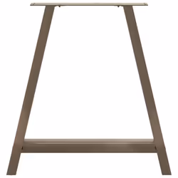 cm) vidaXL Coffee Table Legs A-Shaped Desk Legs Metal Bar Stand DIY 2 pcs Steel - natural, 70 x (72-73 - Additional view 4