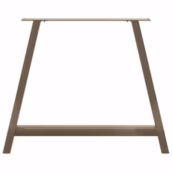 cm) vidaXL Coffee Table Legs A-Shaped Desk Legs Metal Bar Stand DIY 2 pcs Steel - natural, 90 x (72-73 - Additional view 4
