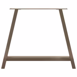cm) vidaXL Coffee Table Legs A-Shaped Desk Legs Metal Bar Stand DIY 2 pcs Steel - natural, 100 x (72-73 - Additional view 4