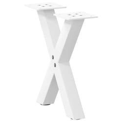 cm (40 mm)/ 2 pcs) vidaXL Dining Table Legs X-Shaped Desk Legs Kitchen Metal Furniture Legs Steel - white, 30 x (30-31