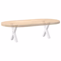 cm (40 mm)/ 2 pcs) vidaXL Dining Table Legs X-Shaped Desk Legs Kitchen Metal Furniture Legs Steel - white, 30 x (30-31 - Additional view 6