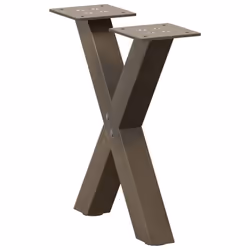 cm (40 mm)/ 2 pcs) vidaXL Dining Table Legs X-Shaped Desk Legs Kitchen Metal Furniture Legs Steel - natural, 30 x (30-31