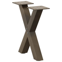 cm (40 mm)/ 2 pcs) vidaXL Dining Table Legs X-Shaped Desk Legs Kitchen Metal Furniture Legs Steel - natural, 30 x (30-31