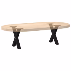 cm (40 mm)/ 2 pcs) vidaXL Dining Table Legs X-Shaped Desk Legs Kitchen Metal Furniture Legs Steel - black, 40 x (30-31 - Additional view 5