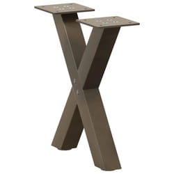 cm (40 mm)/ 2 pcs) vidaXL Dining Table Legs X-Shaped Desk Legs Kitchen Metal Furniture Legs Steel - natural, 37 x (30-31