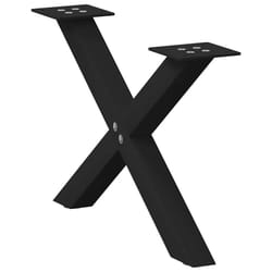 cm (40 mm)/ 2 pcs) vidaXL Dining Table Legs X-Shaped Desk Legs Kitchen Metal Furniture Legs Steel - black, 50 x (30-31