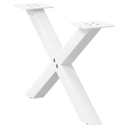cm (40 mm)/ 2 pcs) vidaXL Dining Table Legs X-Shaped Desk Legs Kitchen Metal Furniture Legs Steel - white, 50 x (30-31
