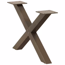 vidaXL Coffee Table Legs X-Shaped 2 pcs Natural Steel 50x(30-31) cm Steel - Additional view 4