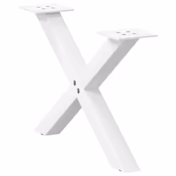 cm (40 mm)/ 2 pcs) vidaXL Dining Table Legs X-Shaped Desk Legs Kitchen Metal Furniture Legs Steel - white, 60 x (30-31 - Additional view 4