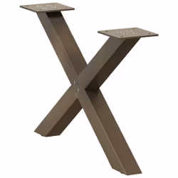 cm (40 mm)/ 2 pcs) vidaXL Dining Table Legs X-Shaped Desk Legs Kitchen Metal Furniture Legs Steel - natural, 60 x (30-31 - Additional view 4
