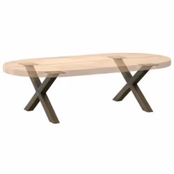 cm (40 mm)/ 2 pcs) vidaXL Dining Table Legs X-Shaped Desk Legs Kitchen Metal Furniture Legs Steel - natural, 60 x (30-31 - Additional view 7