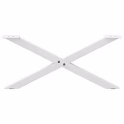 cm (40 mm)/ 2 pcs) vidaXL Dining Table Legs X-Shaped Desk Legs Kitchen Metal Furniture Legs Steel - white, 70 x (30-31 - Additional view 4