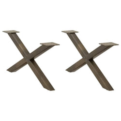 cm (40 mm)/ 2 pcs) vidaXL Dining Table Legs X-Shaped Desk Legs Kitchen Metal Furniture Legs Steel - natural, 70 x (30-31