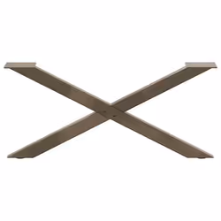 cm (40 mm)/ 2 pcs) vidaXL Dining Table Legs X-Shaped Desk Legs Kitchen Metal Furniture Legs Steel - natural, 70 x (30-31 - Additional view 4