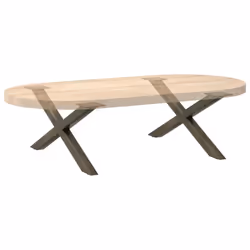 cm (40 mm)/ 2 pcs) vidaXL Dining Table Legs X-Shaped Desk Legs Kitchen Metal Furniture Legs Steel - natural, 70 x (30-31 - Additional view 7