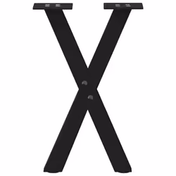 cm (40 mm)/ 2 pcs) vidaXL Dining Table Legs X-Shaped Desk Legs Kitchen Metal Furniture Legs Steel - black, 28 x (42-43 - Additional view 4