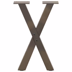 cm (40 mm)/ 2 pcs) vidaXL Dining Table Legs X-Shaped Desk Legs Kitchen Metal Furniture Legs Steel - natural, 28 x (42-43 - Additional view 4