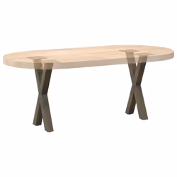 cm (40 mm)/ 2 pcs) vidaXL Dining Table Legs X-Shaped Desk Legs Kitchen Metal Furniture Legs Steel - natural, 28 x (42-43 - Additional view 7