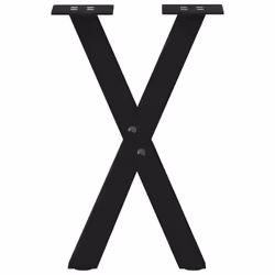 cm (40 mm)/ 2 pcs) vidaXL Dining Table Legs X-Shaped Desk Legs Kitchen Metal Furniture Legs Steel - black, 38 x (42-43 - Additional view 4