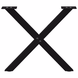 cm (40 mm)/ 2 pcs) vidaXL Dining Table Legs X-Shaped Desk Legs Kitchen Metal Furniture Legs Steel - black, 50 x (42-43 - Additional view 4
