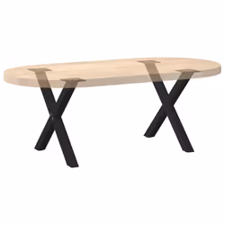 cm (40 mm)/ 2 pcs) vidaXL Dining Table Legs X-Shaped Desk Legs Kitchen Metal Furniture Legs Steel - black, 50 x (42-43 - Additional view 7