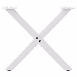 cm (40 mm)/ 2 pcs) vidaXL Dining Table Legs X-Shaped Desk Legs Kitchen Metal Furniture Legs Steel - white, 50 x (42-43 - Additional view 4
