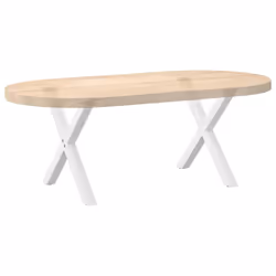 cm (40 mm)/ 2 pcs) vidaXL Dining Table Legs X-Shaped Desk Legs Kitchen Metal Furniture Legs Steel - white, 50 x (42-43 - Additional view 7