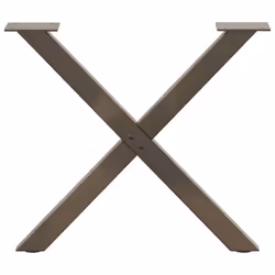 cm (40 mm)/ 2 pcs) vidaXL Dining Table Legs X-Shaped Desk Legs Kitchen Metal Furniture Legs Steel - natural, 50 x (42-43 - Additional view 4