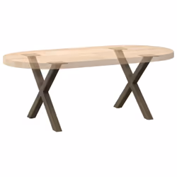 cm (40 mm)/ 2 pcs) vidaXL Dining Table Legs X-Shaped Desk Legs Kitchen Metal Furniture Legs Steel - natural, 50 x (42-43 - Additional view 7