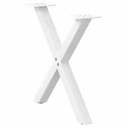 cm (40 mm)/ 2 pcs) vidaXL Dining Table Legs X-Shaped Desk Legs Kitchen Metal Furniture Legs Steel - white, 60 x (42-43 - Additional view 4