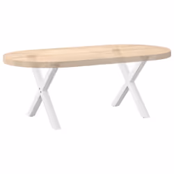 cm (40 mm)/ 2 pcs) vidaXL Dining Table Legs X-Shaped Desk Legs Kitchen Metal Furniture Legs Steel - white, 60 x (42-43 - Additional view 7