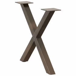 cm (40 mm)/ 2 pcs) vidaXL Dining Table Legs X-Shaped Desk Legs Kitchen Metal Furniture Legs Steel - natural, 60 x (42-43 - Additional view 4