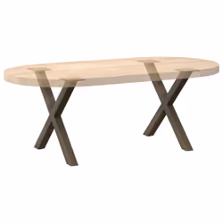 cm (40 mm)/ 2 pcs) vidaXL Dining Table Legs X-Shaped Desk Legs Kitchen Metal Furniture Legs Steel - natural, 60 x (42-43 - Additional view 7
