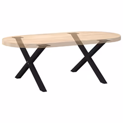 cm (40 mm)/ 2 pcs) vidaXL Dining Table Legs X-Shaped Desk Legs Kitchen Metal Furniture Legs Steel - black, 70 x (42-43 - Additional view 7