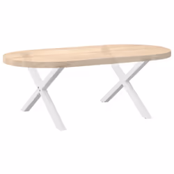 cm (40 mm)/ 2 pcs) vidaXL Dining Table Legs X-Shaped Desk Legs Kitchen Metal Furniture Legs Steel - white, 70 x (42-43 - Additional view 6