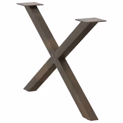 cm (40 mm)/ 2 pcs) vidaXL Dining Table Legs X-Shaped Desk Legs Kitchen Metal Furniture Legs Steel - natural, 70 x (42-43 - Additional view 4