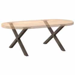 cm (40 mm)/ 2 pcs) vidaXL Dining Table Legs X-Shaped Desk Legs Kitchen Metal Furniture Legs Steel - natural, 70 x (42-43 - Additional view 7