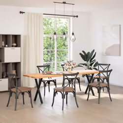 cm (40 mm)/ 2 pcs) vidaXL Dining Table Legs X-Shaped Desk Legs Kitchen Metal Furniture Legs Steel - black, 60 x (72-73