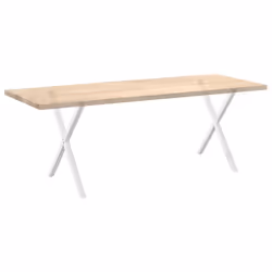 cm (40 mm)/ 2 pcs) vidaXL Dining Table Legs X-Shaped Desk Legs Kitchen Metal Furniture Legs Steel - white, 70 x (72-73 - Additional view 7