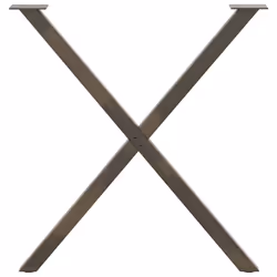 cm (40 mm)/ 2 pcs) vidaXL Dining Table Legs X-Shaped Desk Legs Kitchen Metal Furniture Legs Steel - natural, 80 x (72-73 - Additional view 4