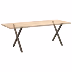 cm (40 mm)/ 2 pcs) vidaXL Dining Table Legs X-Shaped Desk Legs Kitchen Metal Furniture Legs Steel - natural, 80 x (72-73 - Additional view 7
