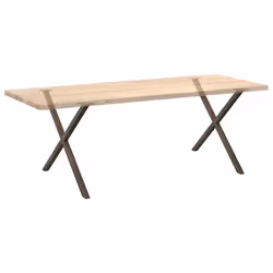 cm (40 mm)/ 2 pcs) vidaXL Dining Table Legs X-Shaped Desk Legs Kitchen Metal Furniture Legs Steel - natural, 90 x (72-73 - Additional view 7