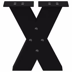 cm (80 mm)/ 2 pcs) vidaXL Dining Table Legs X-Shaped Desk Legs Kitchen Metal Furniture Legs Steel - black, 30 x (30-31 - Additional view 4