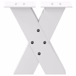 cm (80 mm)/ 2 pcs) vidaXL Dining Table Legs X-Shaped Desk Legs Kitchen Metal Furniture Legs Steel - white, 30 x (30-31 - Additional view 4