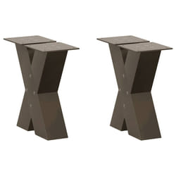 cm (80 mm)/ 2 pcs) vidaXL Dining Table Legs X-Shaped Desk Legs Kitchen Metal Furniture Legs Steel - natural, 30 x (30-31